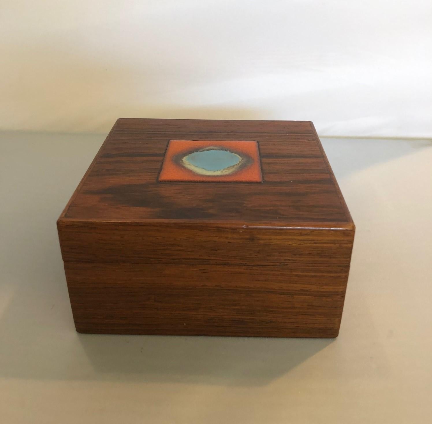 German Bodil Eje Danish Rosewood Box by Alfred Klitgaard For Sale