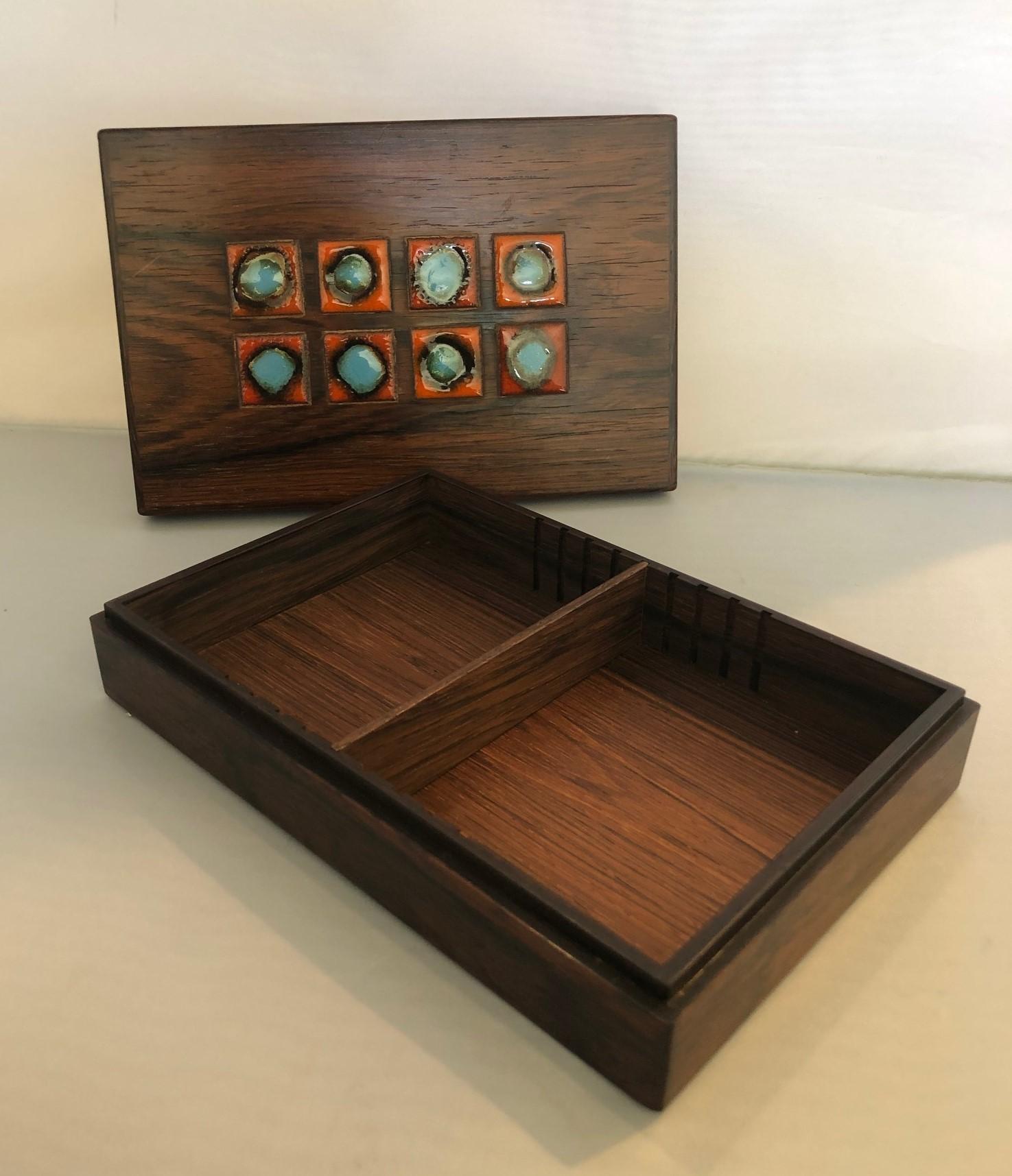 Bodil Eje Dänische Rosenholzschachtel / Humidor von Alfred Klitgaard im Zustand „Gut“ im Angebot in San Diego, CA