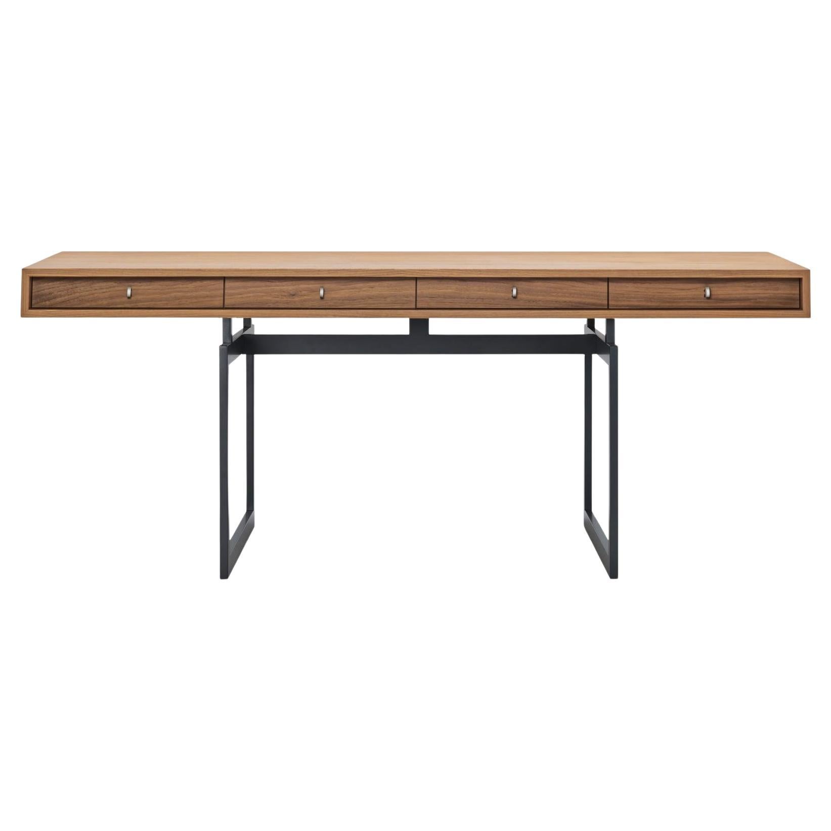 Bodil Kjaer, 1959 Dunkelgrauer und Nussbaum-Büroschreibtisch für Karakter