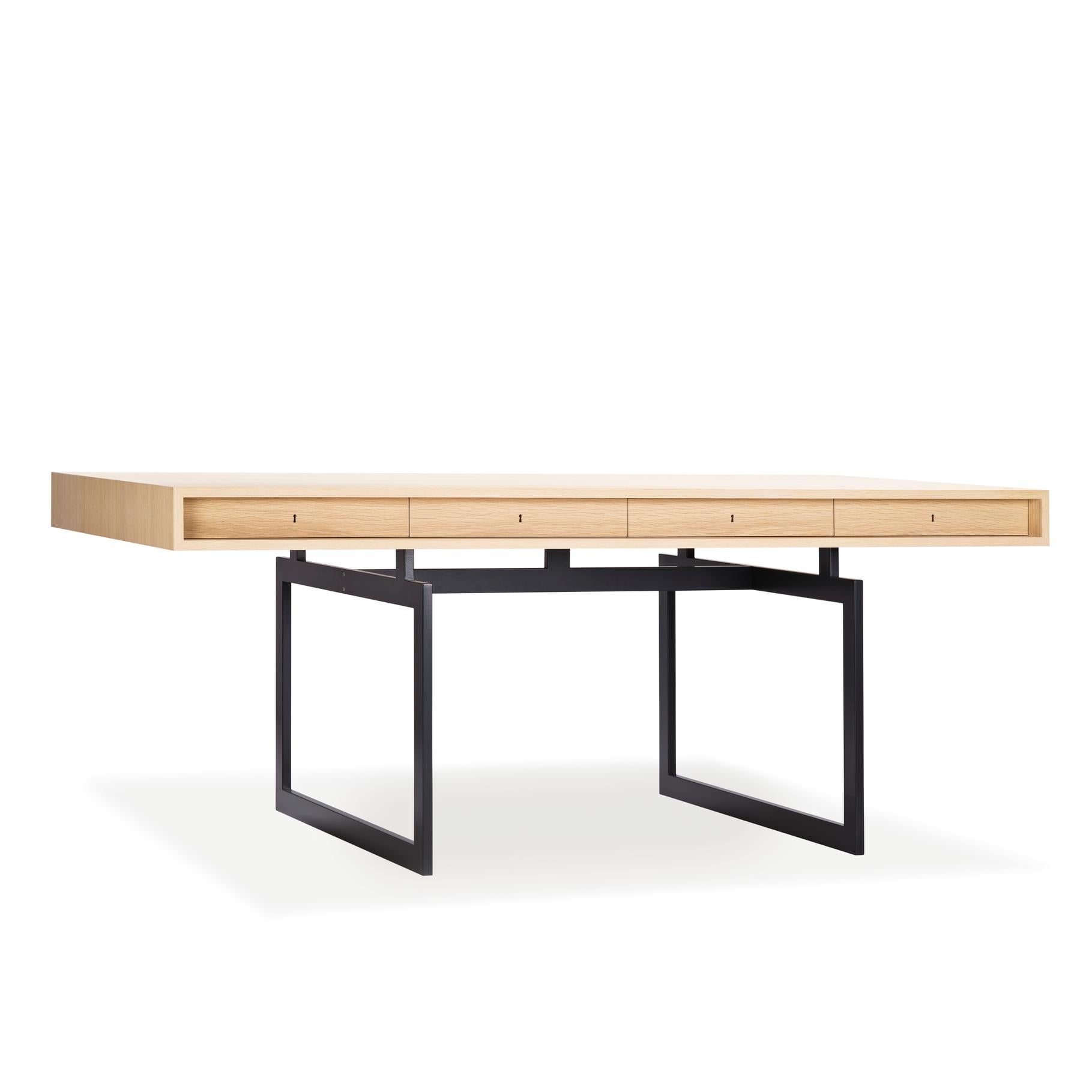 Contemporary Bodil Kjaer, 1959 Dark Grey And White Stained Oak Office Desk For Karakter For Sale