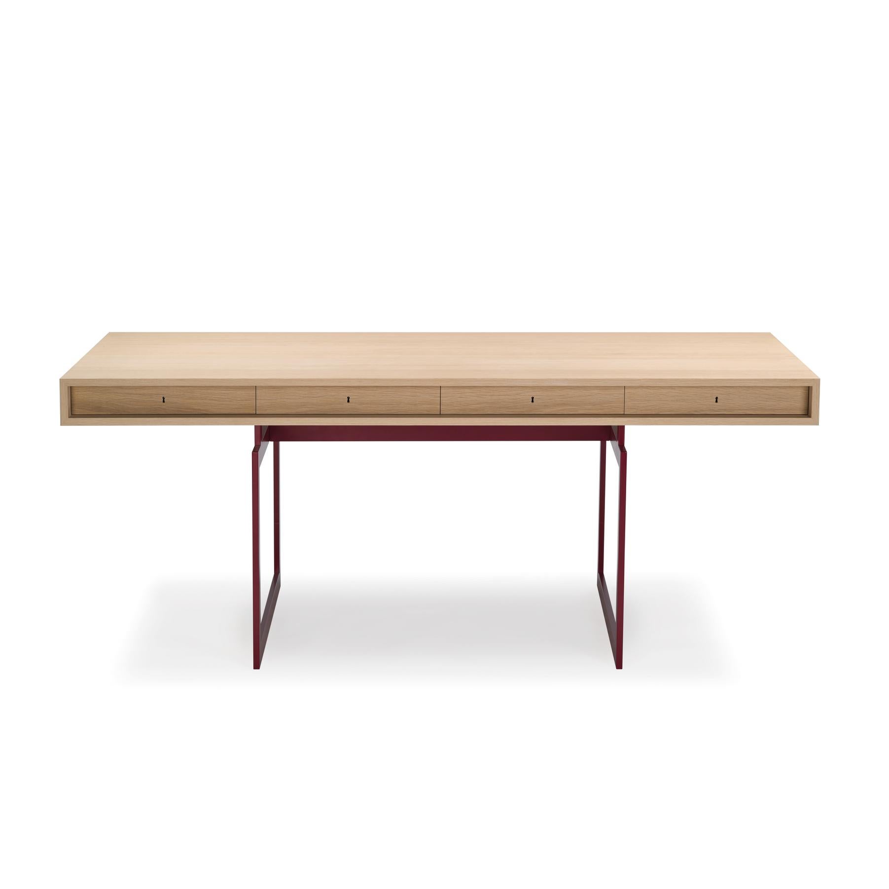 Bodil Kjaer, 1959 Bürotisch aus roter und natürlicher Eiche für Karakter

Der Büroschreibtisch der dänischen Architektin Bodil Kjær aus dem Jahr 1959 wurde von den berühmten Architekten der Moderne Marcel Breuer, José Luis Sert und Paul Rudolph als