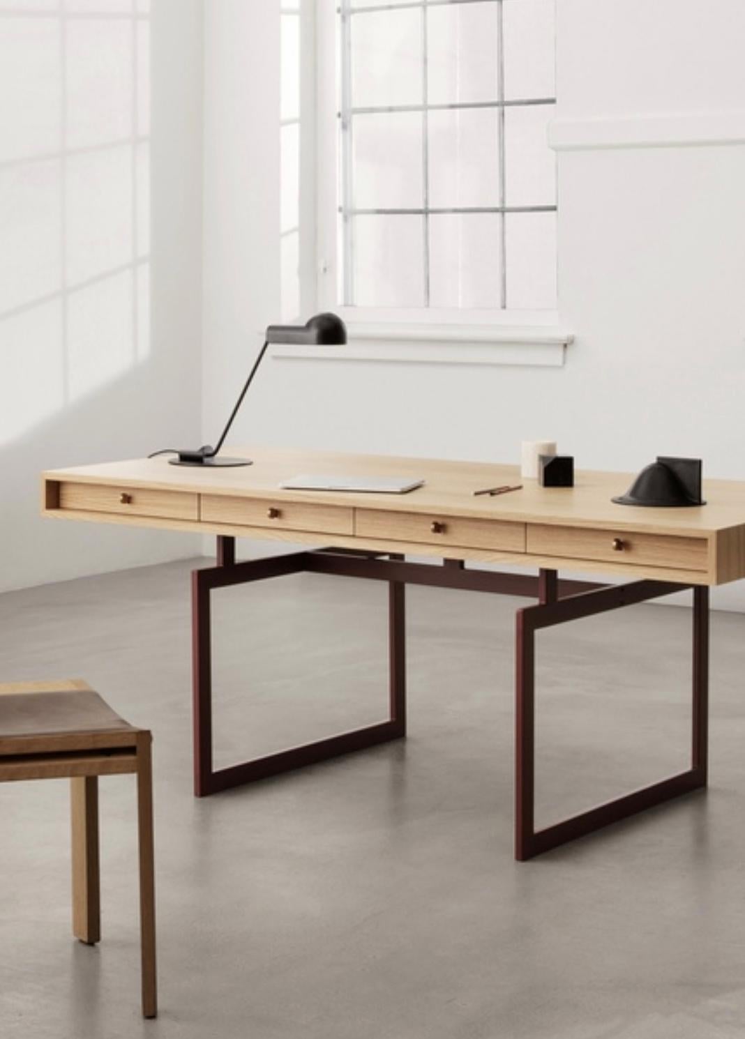 Bodil Kjaer, Bürotisch aus Rot und Nussbaumholz für Karakter, 1959 im Angebot 3