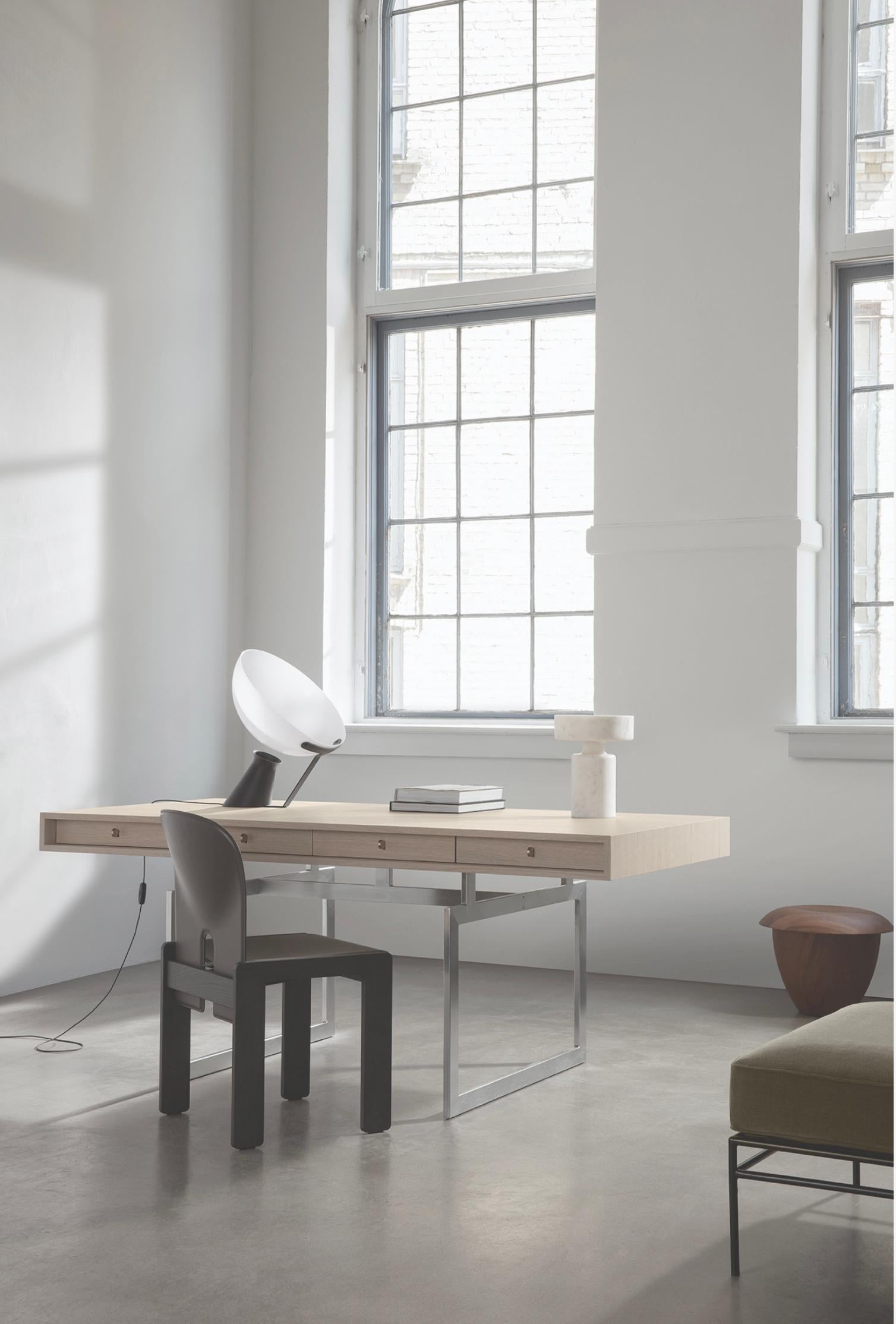 Bodil Kjaer, Bürotisch aus Edelstahl und Eiche aus Natureiche für Karakter, 1959 im Angebot 5