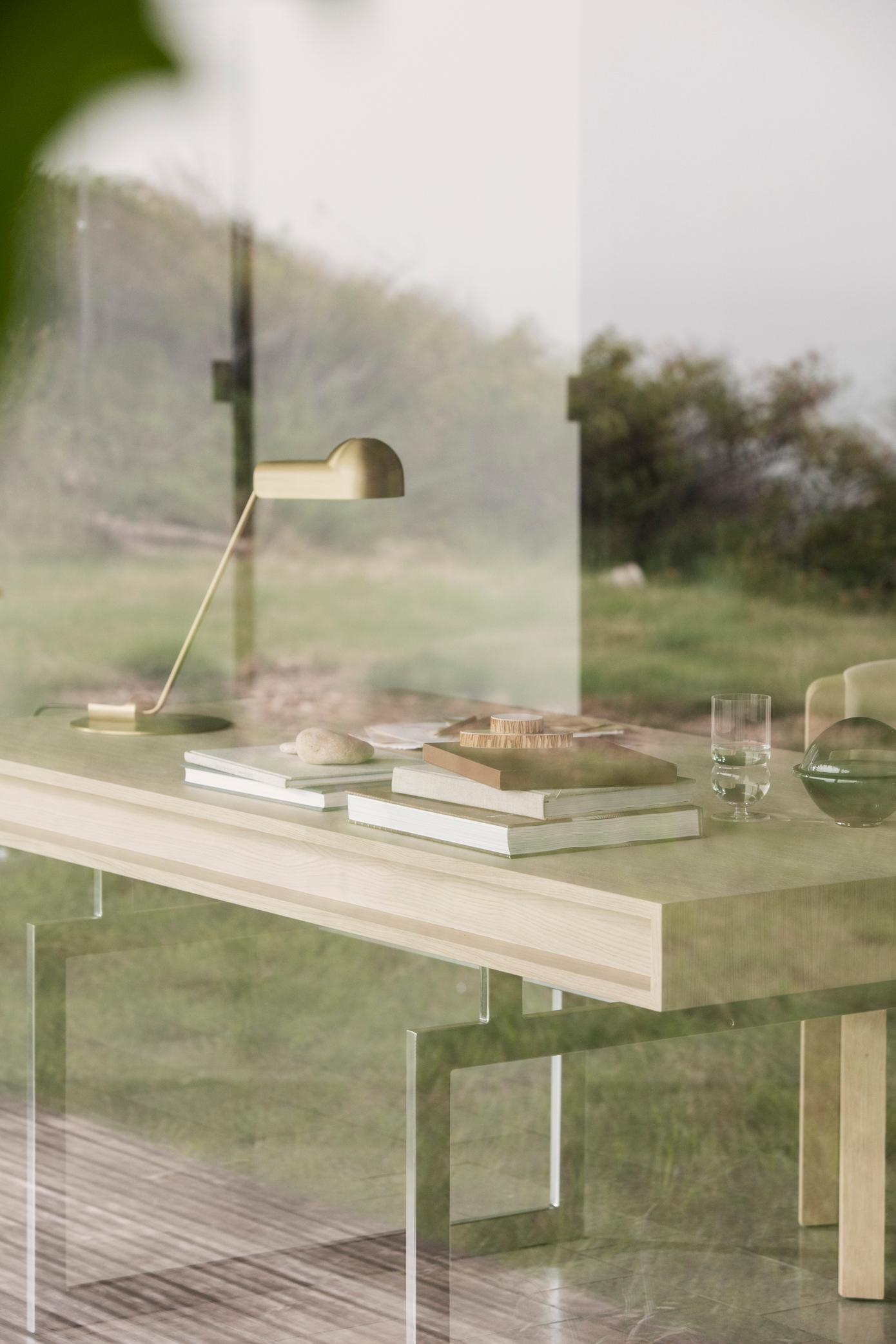 Bodil Kjaer, 1959 Stainless Steel And White Stained Oak Office Desk For Karakter For Sale 1