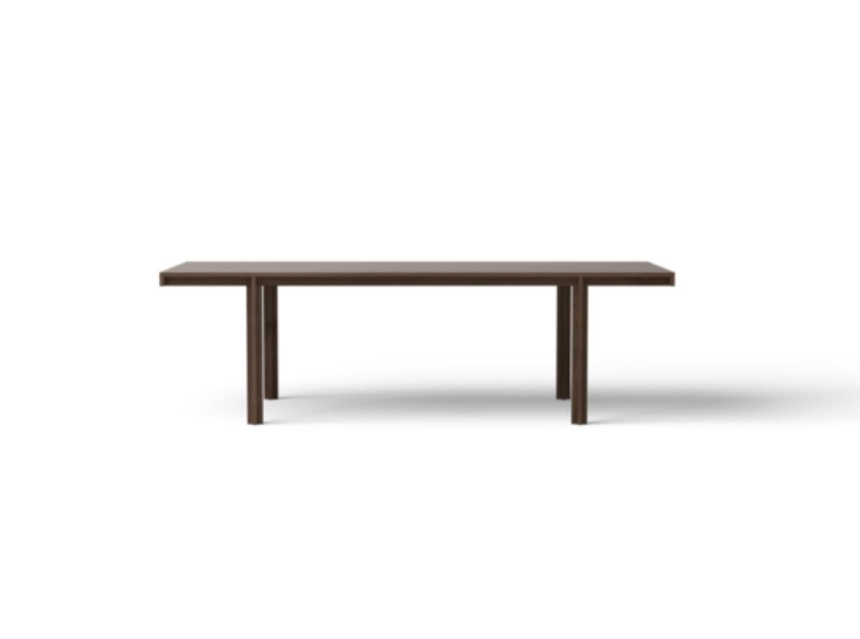 Danish Bodil Kjaer, Smoke Stained Oak Principal Dining Table For Karakter For Sale