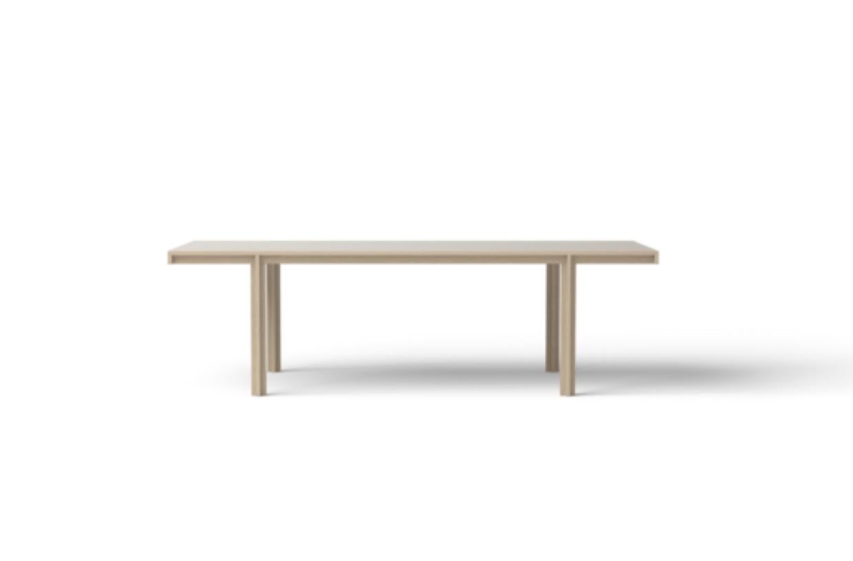 Bodil Kjaer, White Stained Oak Principal Dining Table For Karakter 

One of the last living mid-century Scandinavian design pioneers and a female pioneer in the field of architecture in her time, Bodil Kjær, conceived her Principal series in 1961 as