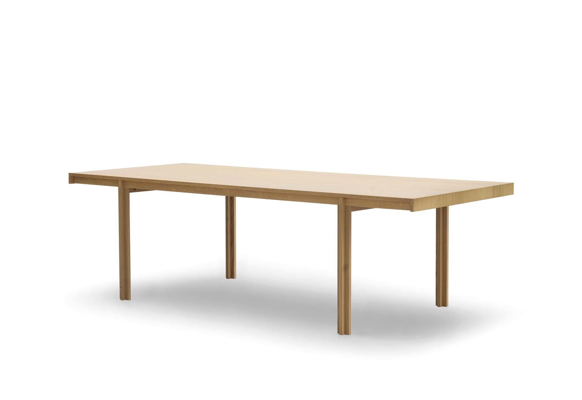 Mid-Century Modern Bodil Kjaer, White Stained Oak Principal Dining Table For Karakter For Sale