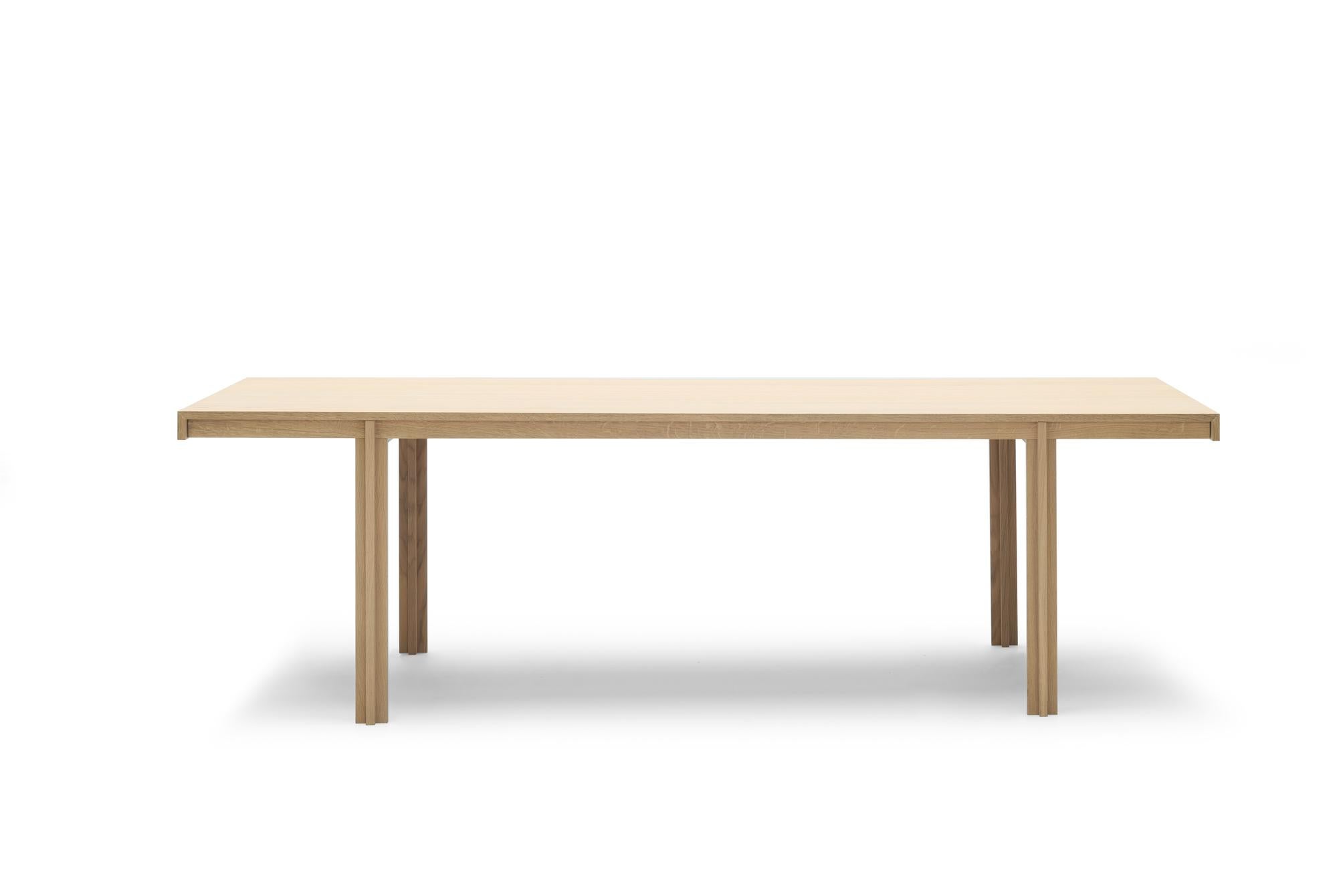 Bodil Kjaer, White Stained Oak Principal Dining Table For Karakter In New Condition For Sale In Barcelona, Barcelona
