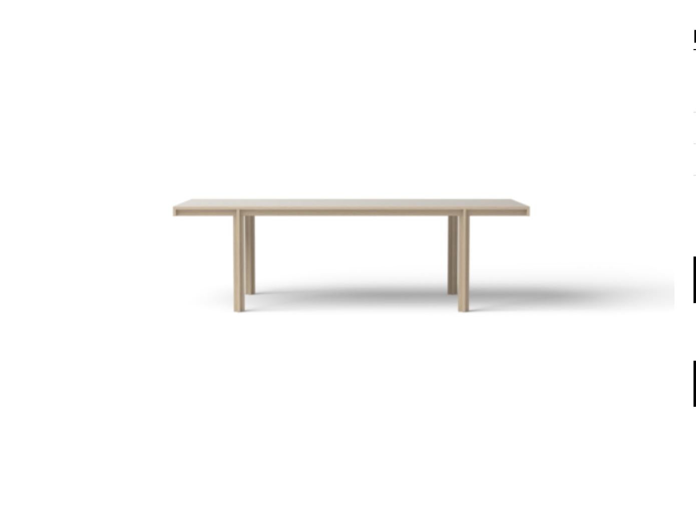 Contemporary Bodil Kjaer, White Stained Oak Principal Dining Table For Karakter For Sale