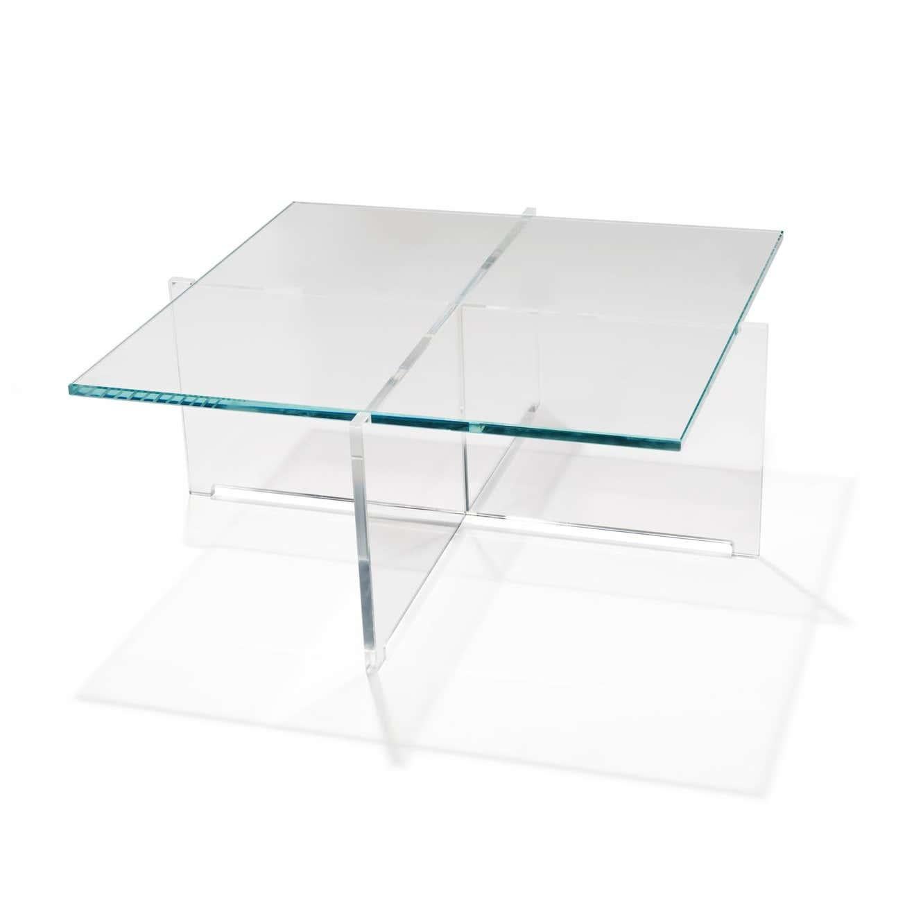 Bodil Kjær 'Crossplex Low Table', Polycarbonate and Glass by Karakter In New Condition For Sale In Barcelona, Barcelona