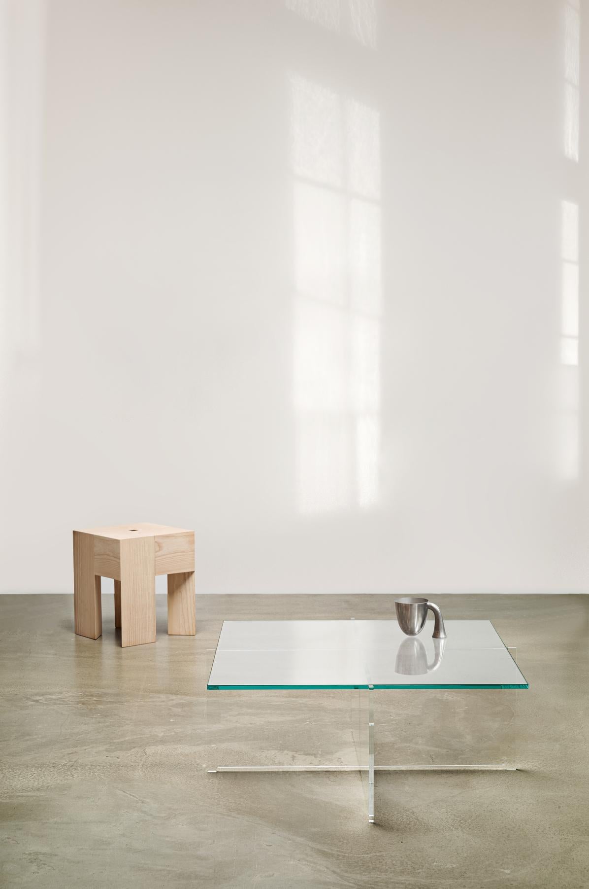 Contemporary Bodil Kjær 'Crossplex Low Table', Polycarbonate and Glass by Karakter For Sale