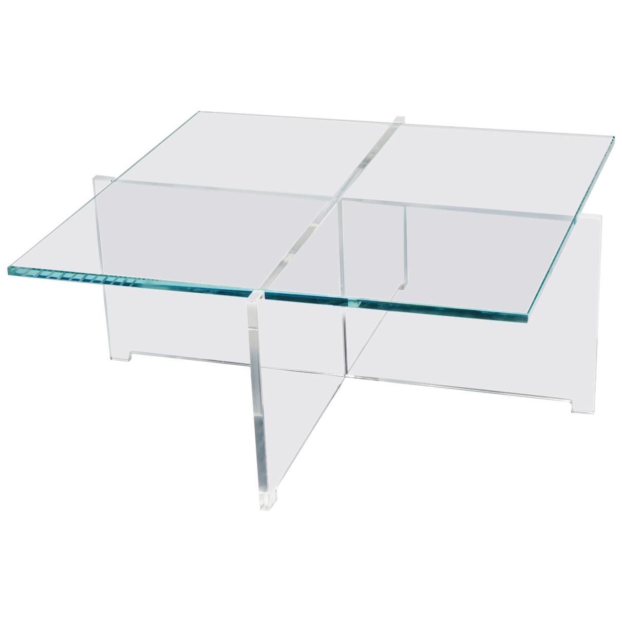 Bodil Kjær 'Crossplex Low Table', Polycarbonate and Glass by Karakter For Sale