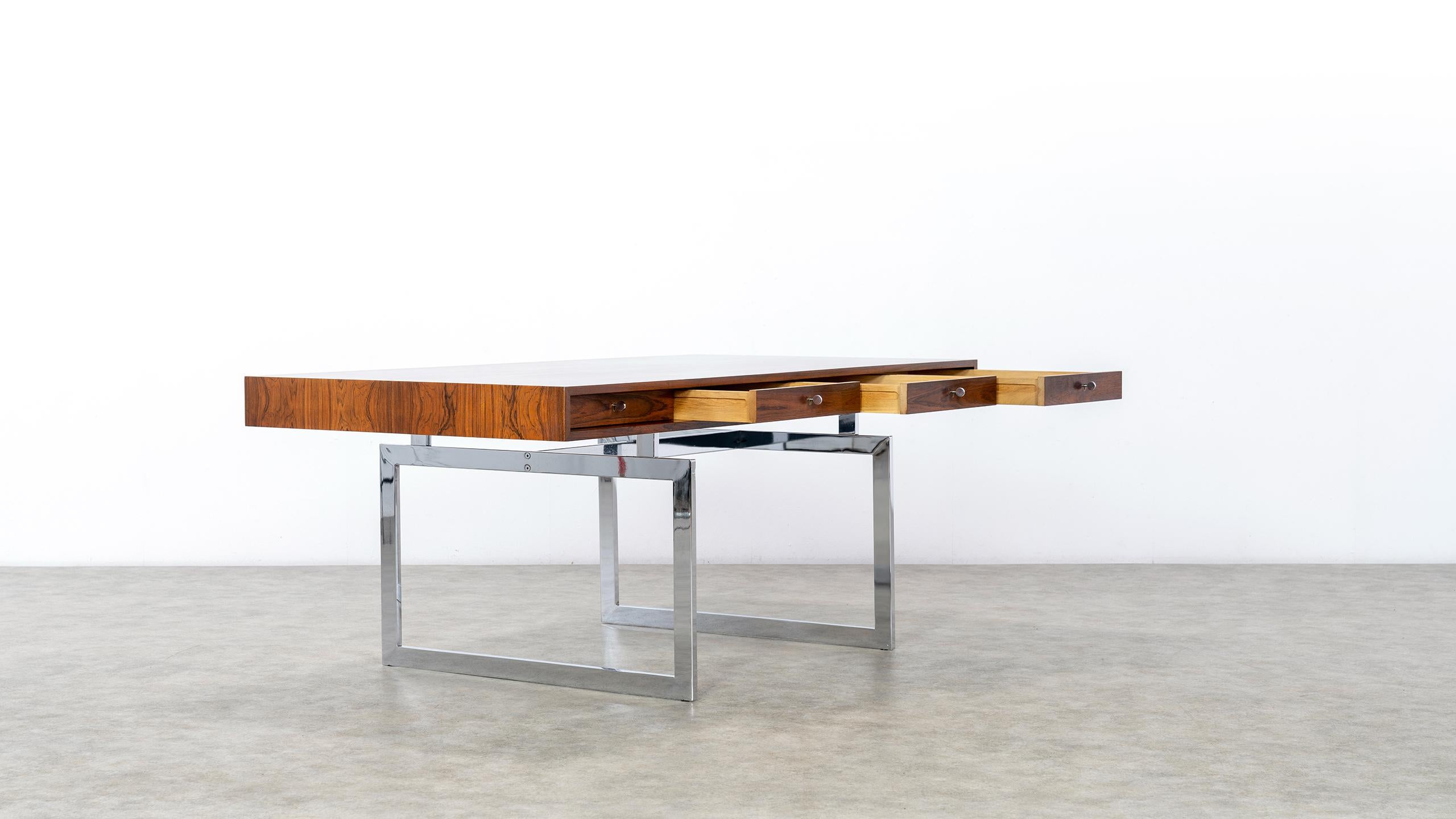 Bodil Kjaer Desk, Certified Rio Rosewood, Table, 1959 E. Pedersen & Søn Denmark 4