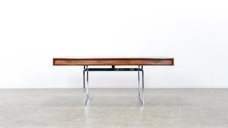 Mid-20th Century Bodil Kjaer Desk, Certified Rio Rosewood, Table, 1959 E. Pedersen & Søn Denmark For Sale