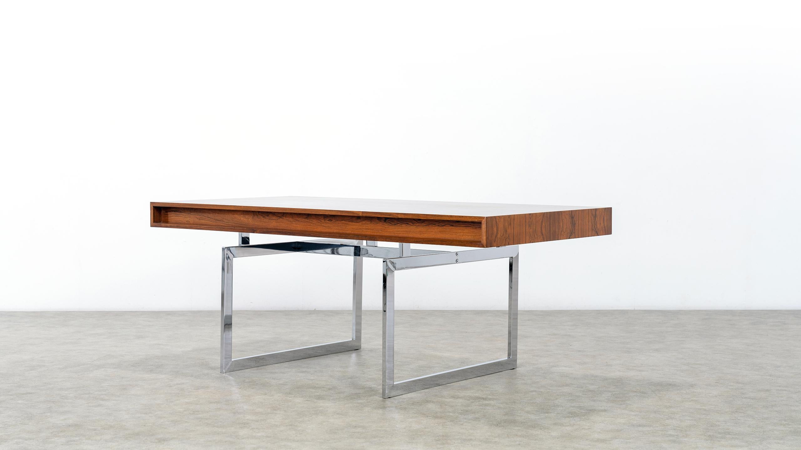 Bodil Kjaer Desk, Certified Rio Rosewood, Table, 1959 E. Pedersen & Søn Denmark 1