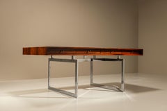 Bodil Kjaer Desk in Rosewood and Chrome, Denmark, 1960s