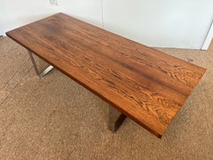 Bodil Kjaer para E. Pedersen Banco o mesa de centro modernos daneses Madera y cromo