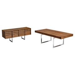 Bodil Kjær for E. Pedersen & Søn Sideboard and Desk in Wengé