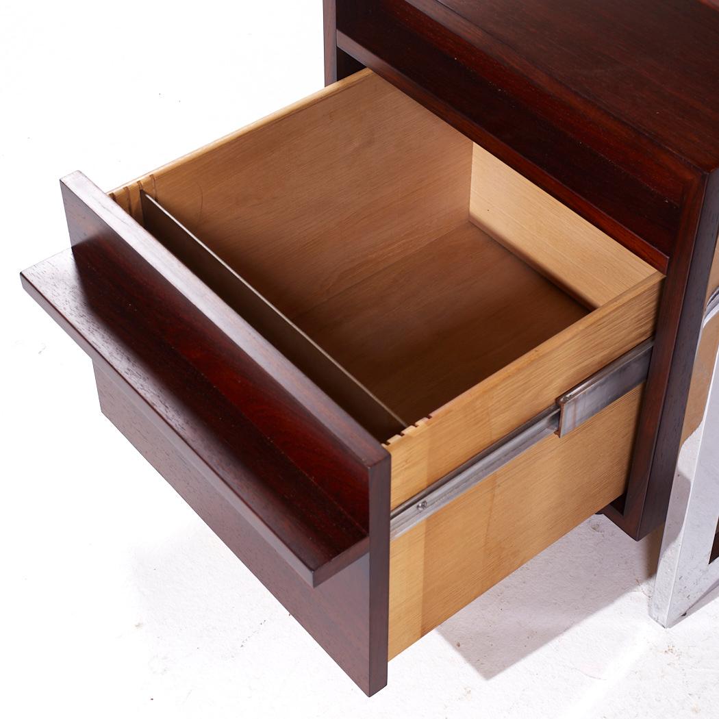 Bodil Kjaer for E Pedersen & Son MCM Brazilian Rosewood and Chrome Desk 7