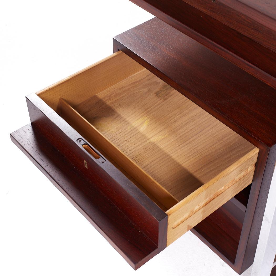 Bodil Kjaer for E Pedersen & Son MCM Brazilian Rosewood and Chrome Desk 8