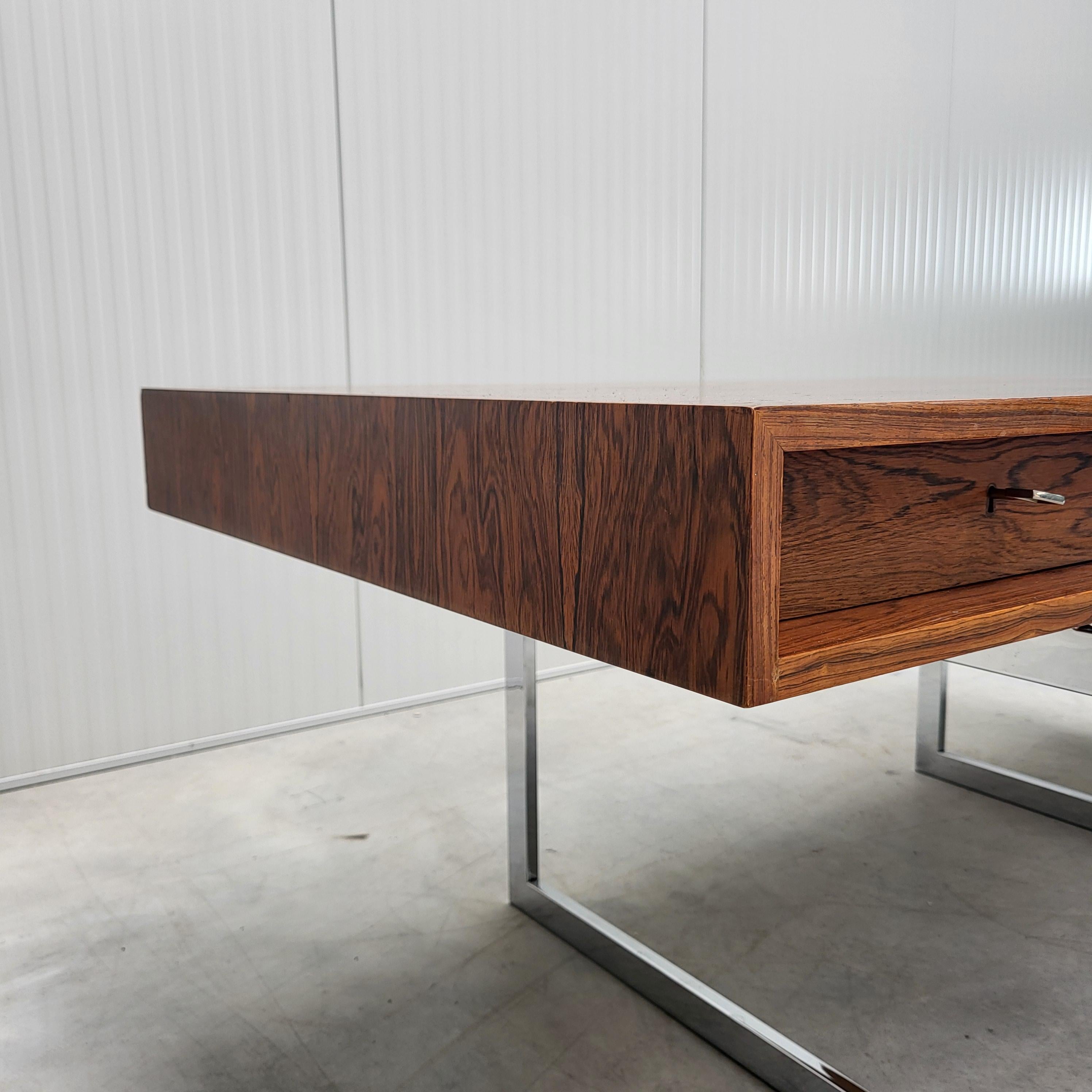 Escritorio ejecutivo Bodil Kjaer James Bond de E. Pederson & Son Dinamarca 1959 en Bueno estado para la venta en Aachen, NW