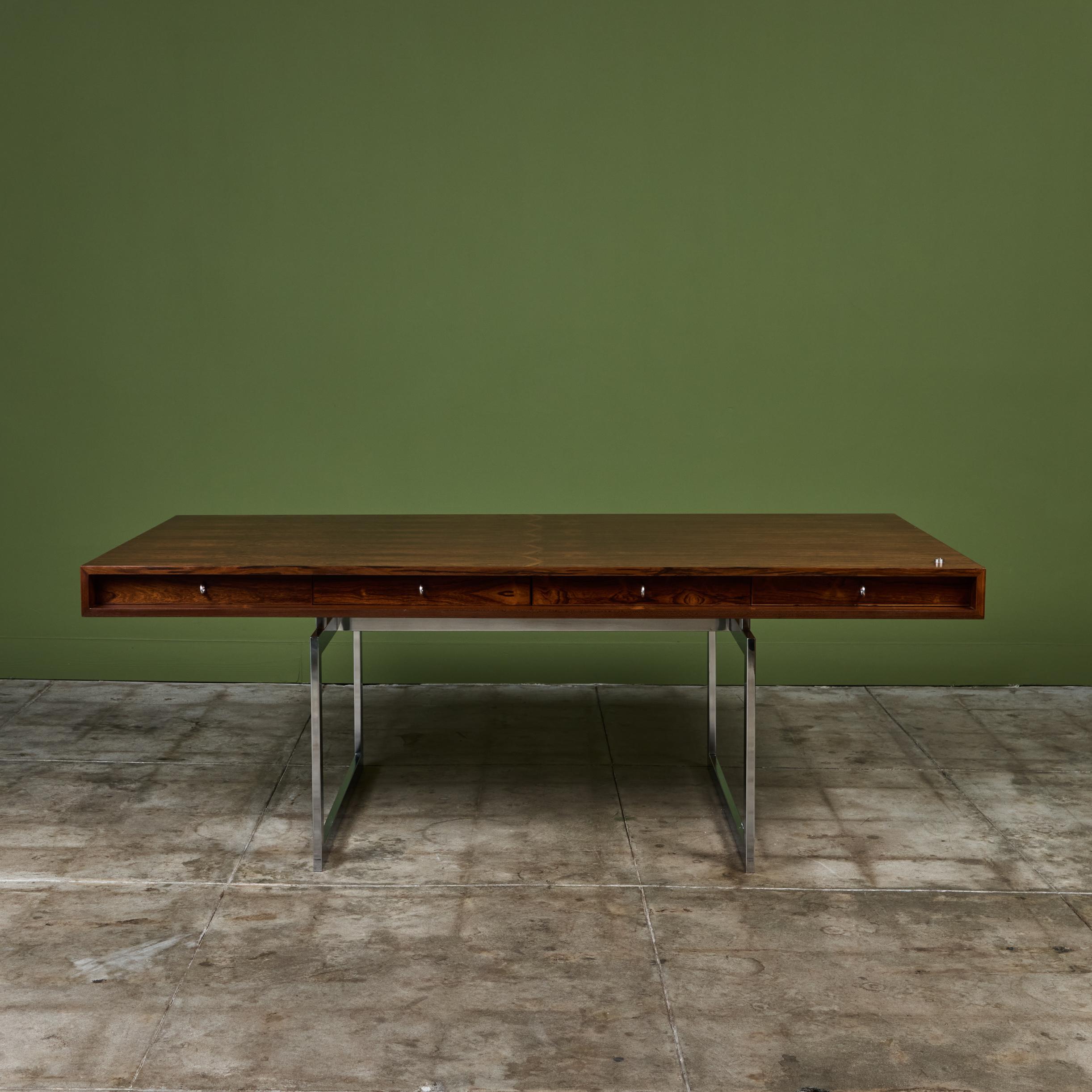 Scandinavian Modern Bodil Kjaer 'James Bond' Executive Desk for E. Pedersen & Son Denmark