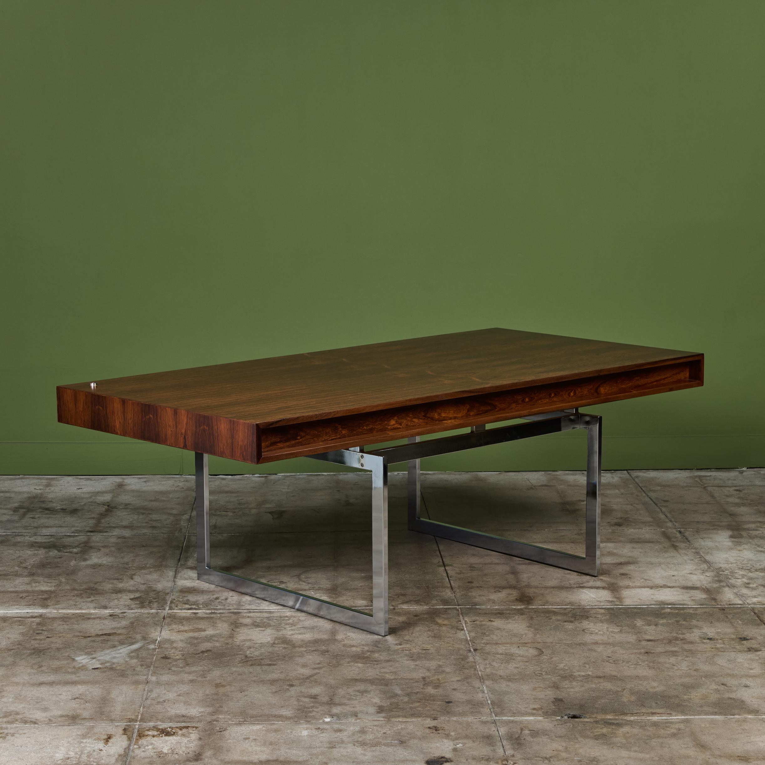 Steel Bodil Kjaer 'James Bond' Executive Desk for E. Pedersen & Son Denmark