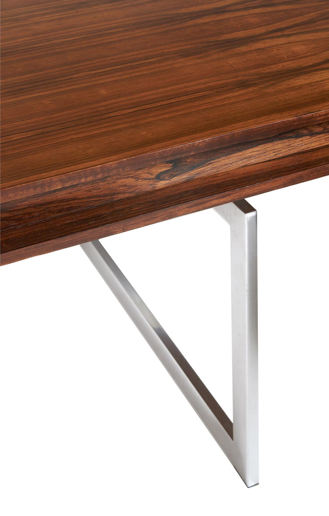 Danish Bodil Kjaer Large Freestanding Rosewood Executive Desk by E. Pedersen & Søn For Sale