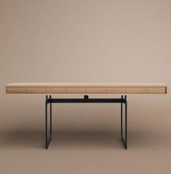 Bodil Kjær Office Desk Table, Wood and Steel by Karakter