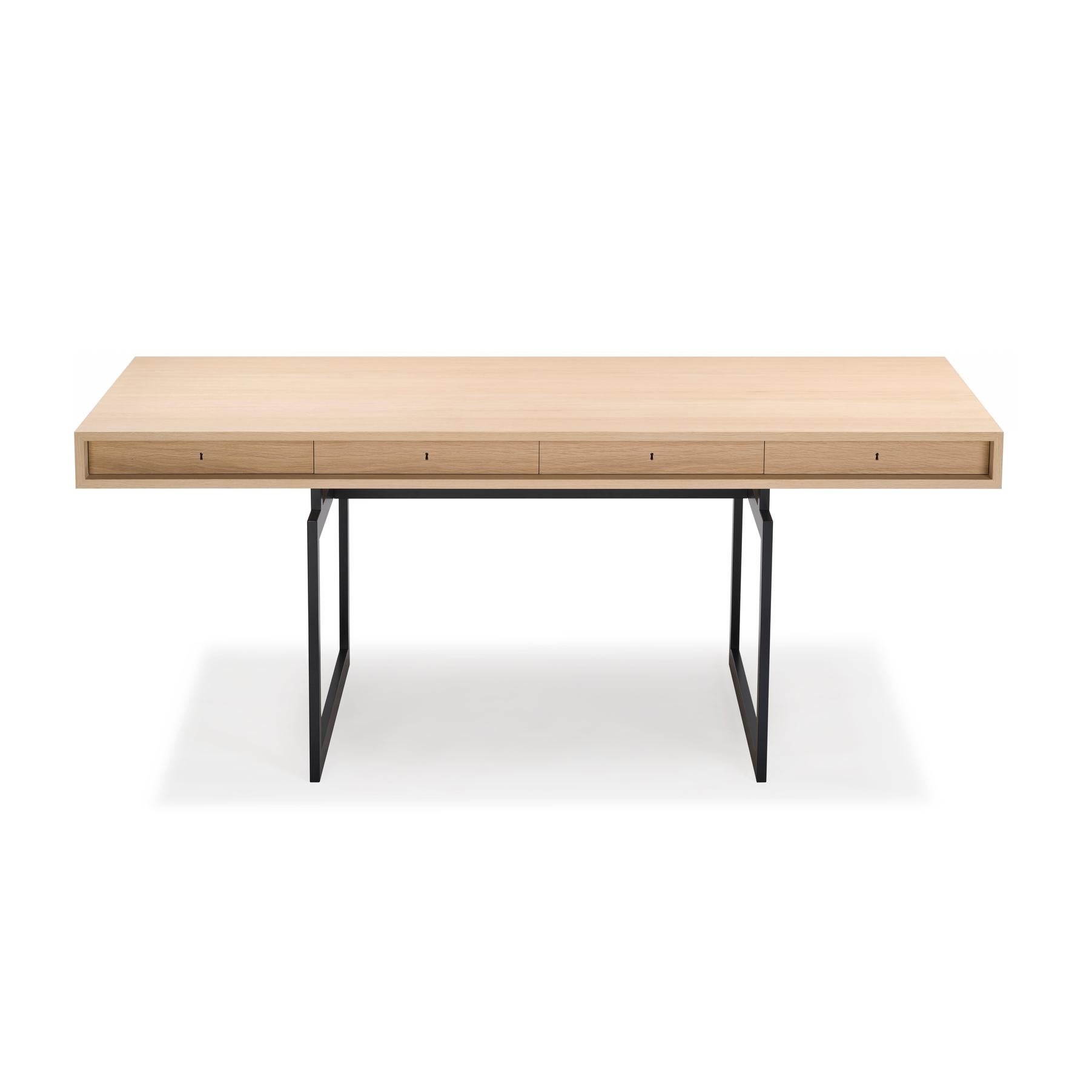 Mid-Century Modern Bodil Kjær Office Desk Table, Wood and Steel by Karakter