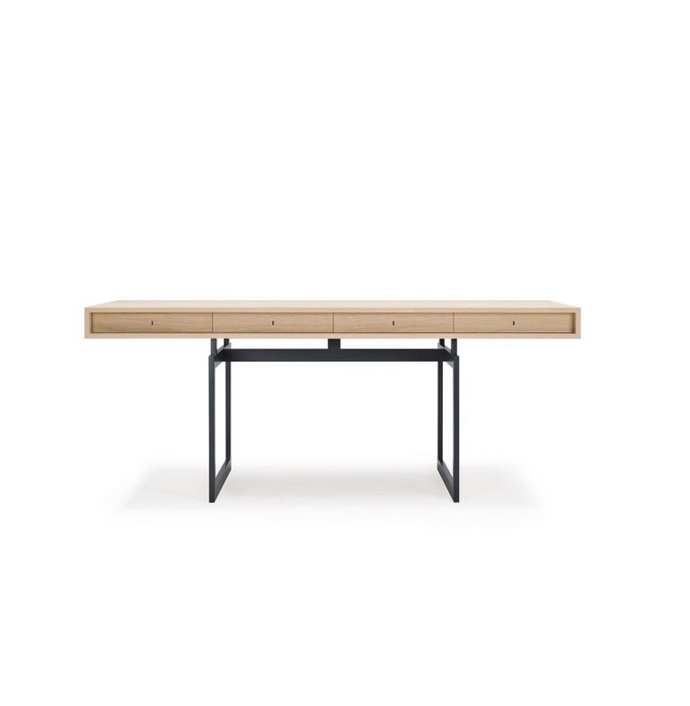 Bodil Kjær Office Desk Table, Wood and Steel by Karakter In New Condition For Sale In Berlin, DE