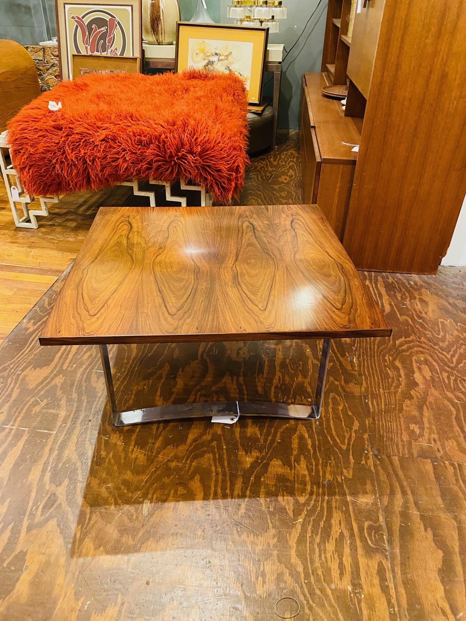 Bodil Kjaer Rare Low Square Coffee Table, circa 1959 For Sale 2