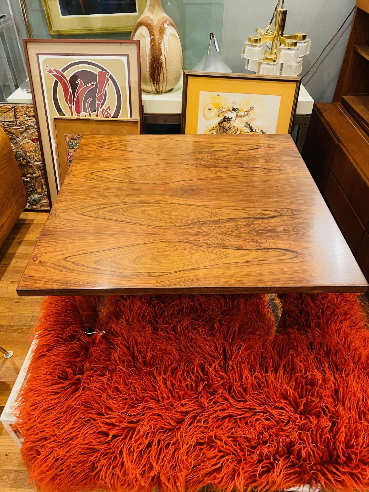Mid-Century Modern Bodil Kjaer Rare Low Square Coffee Table, circa 1959 For Sale