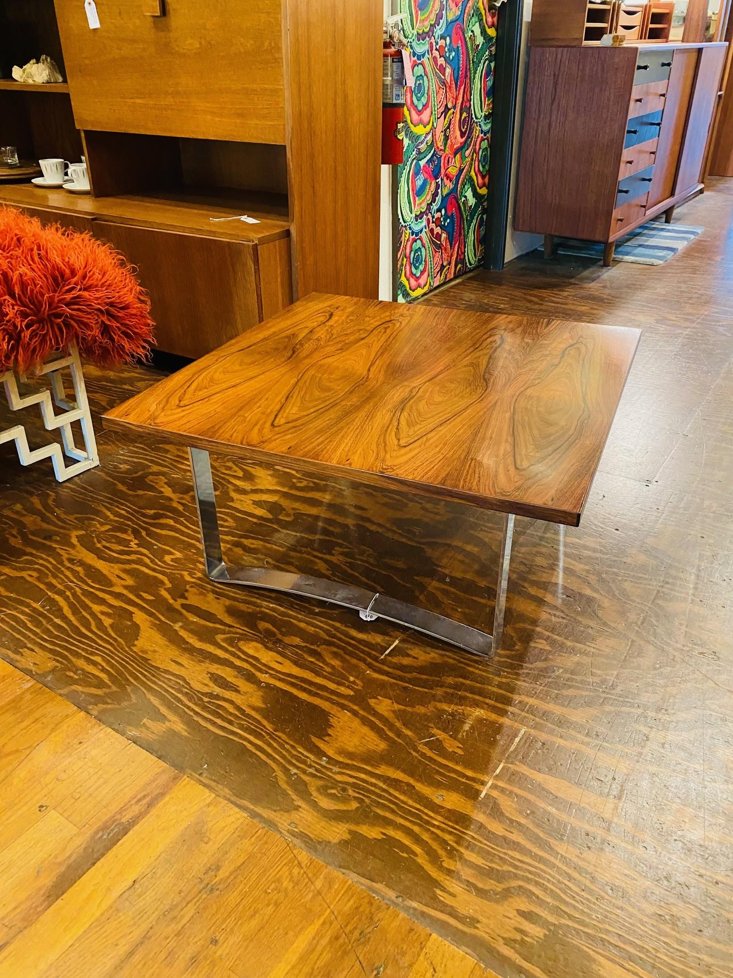 Hand-Crafted Bodil Kjaer Rare Low Square Coffee Table, circa 1959 For Sale