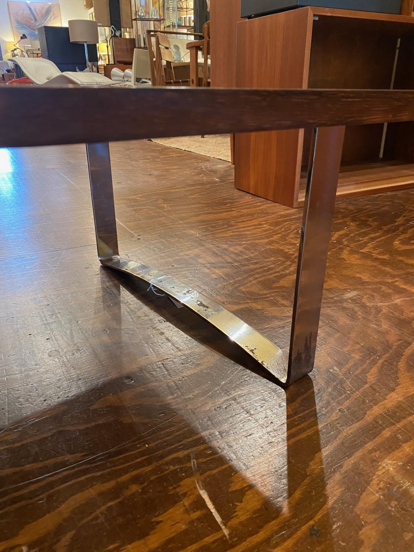 Metal Bodil Kjaer Rare Low Square Coffee Table, circa 1959 For Sale