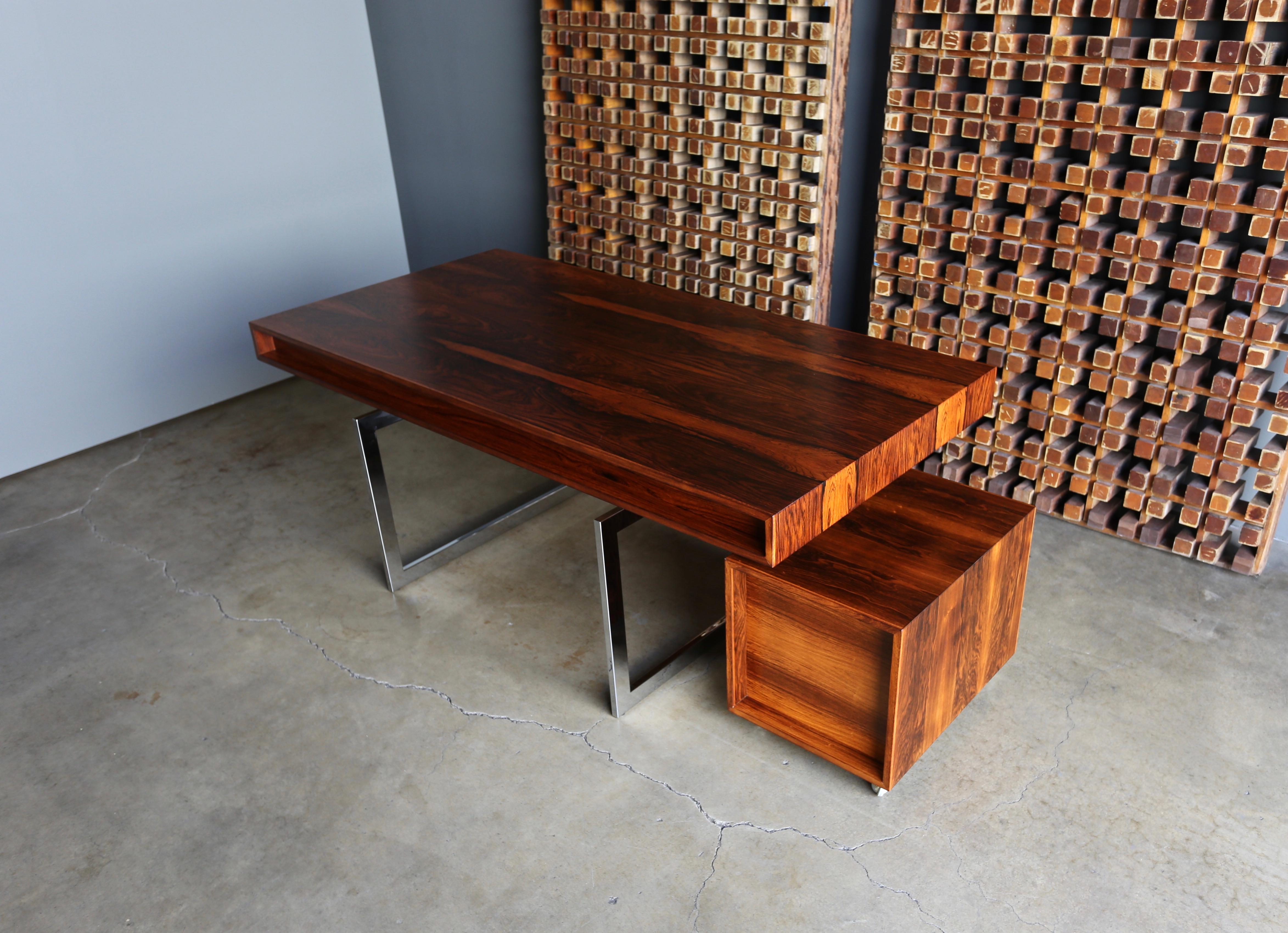Bodil Kjaer Rosewood Desk for E. Pederson and Sons A/S, circa 1959 3