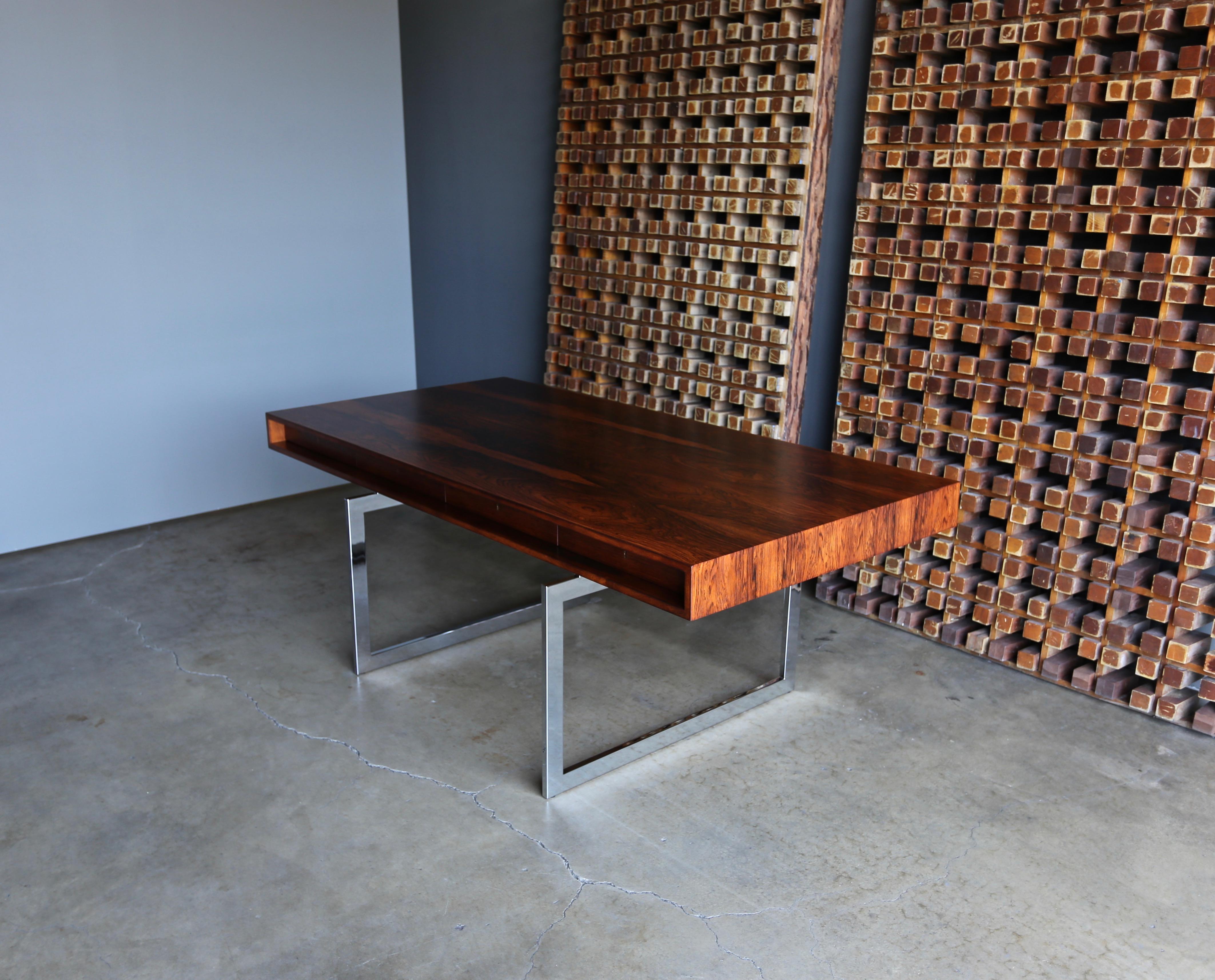 Bodil Kjaer Rosewood Desk for E. Pederson and Sons A/S, circa 1959 7