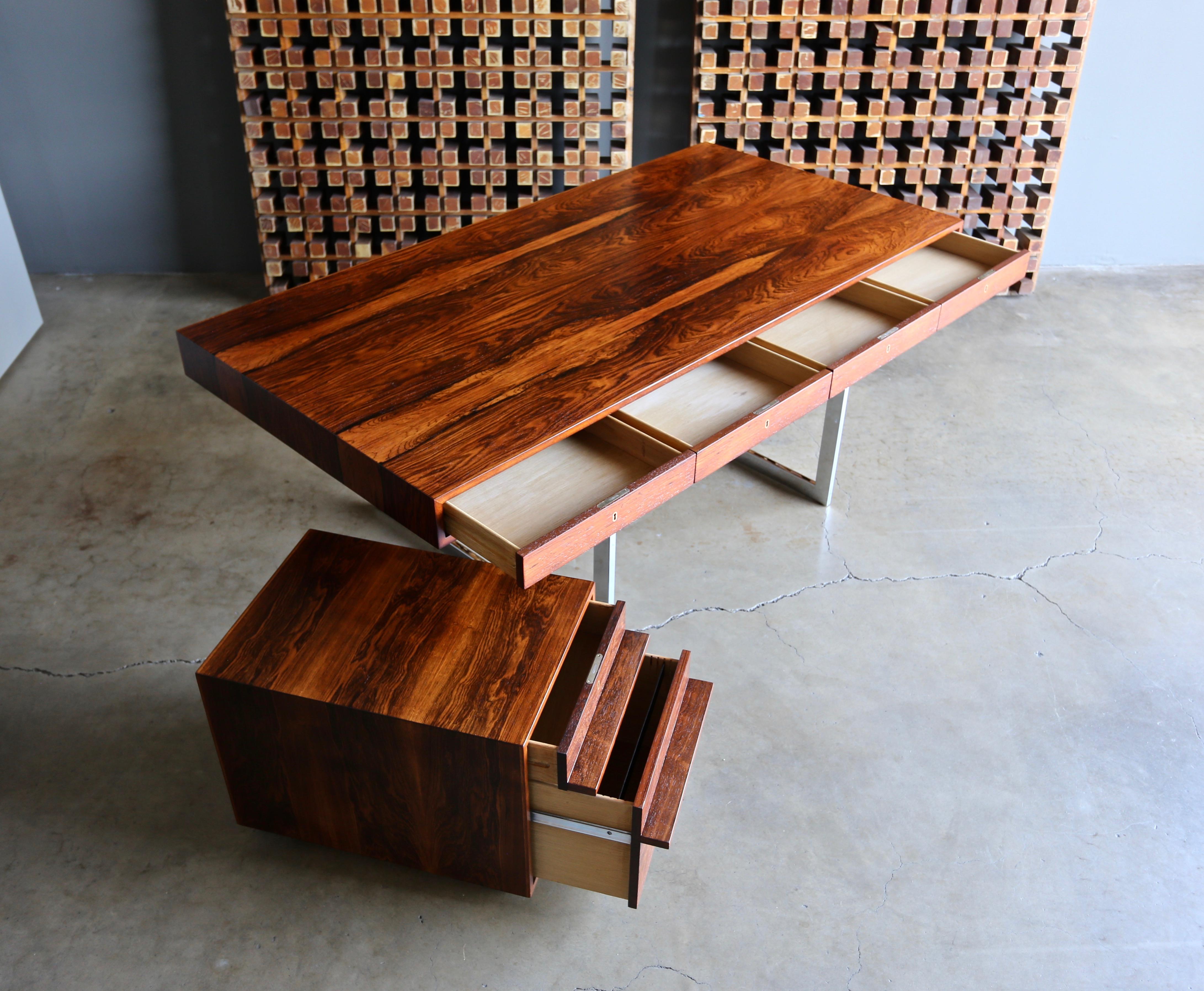 Bodil Kjaer Rosewood Desk for E. Pederson and Sons A/S, circa 1959 2
