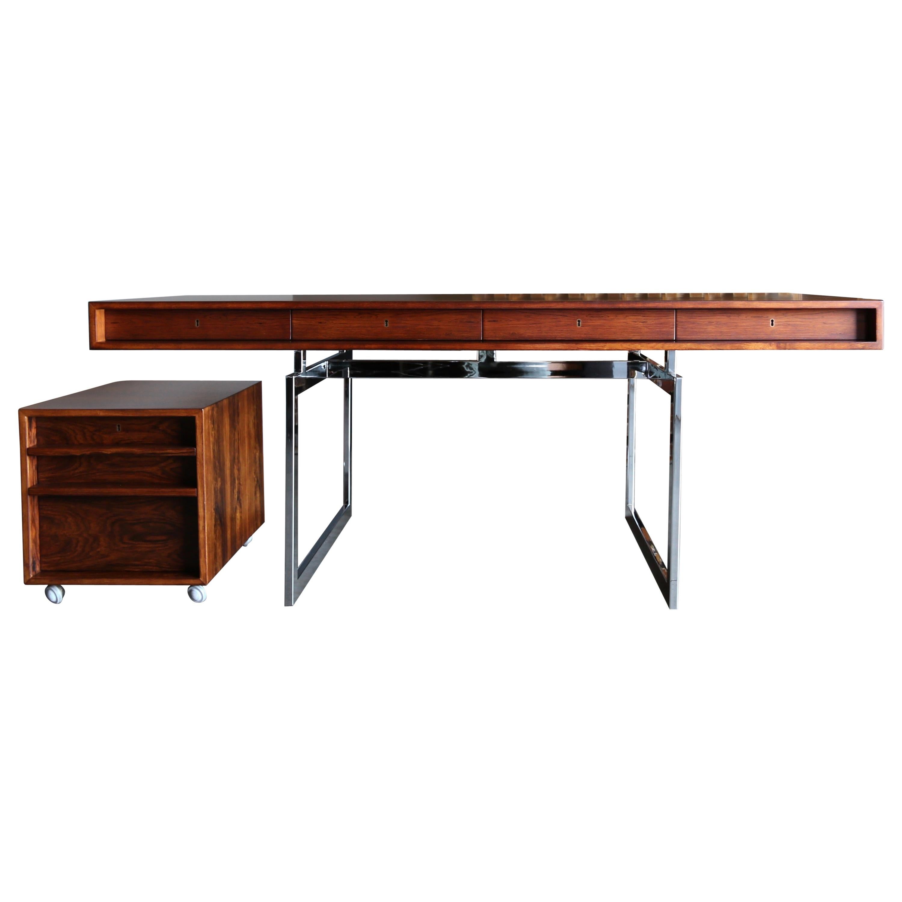 Bodil Kjaer Rosewood Desk for E. Pederson and Sons A/S, circa 1959