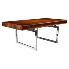Bodil Kjaer Rosewood Writing Desk E. Pedersen & Son Denmark Mid 20th Century