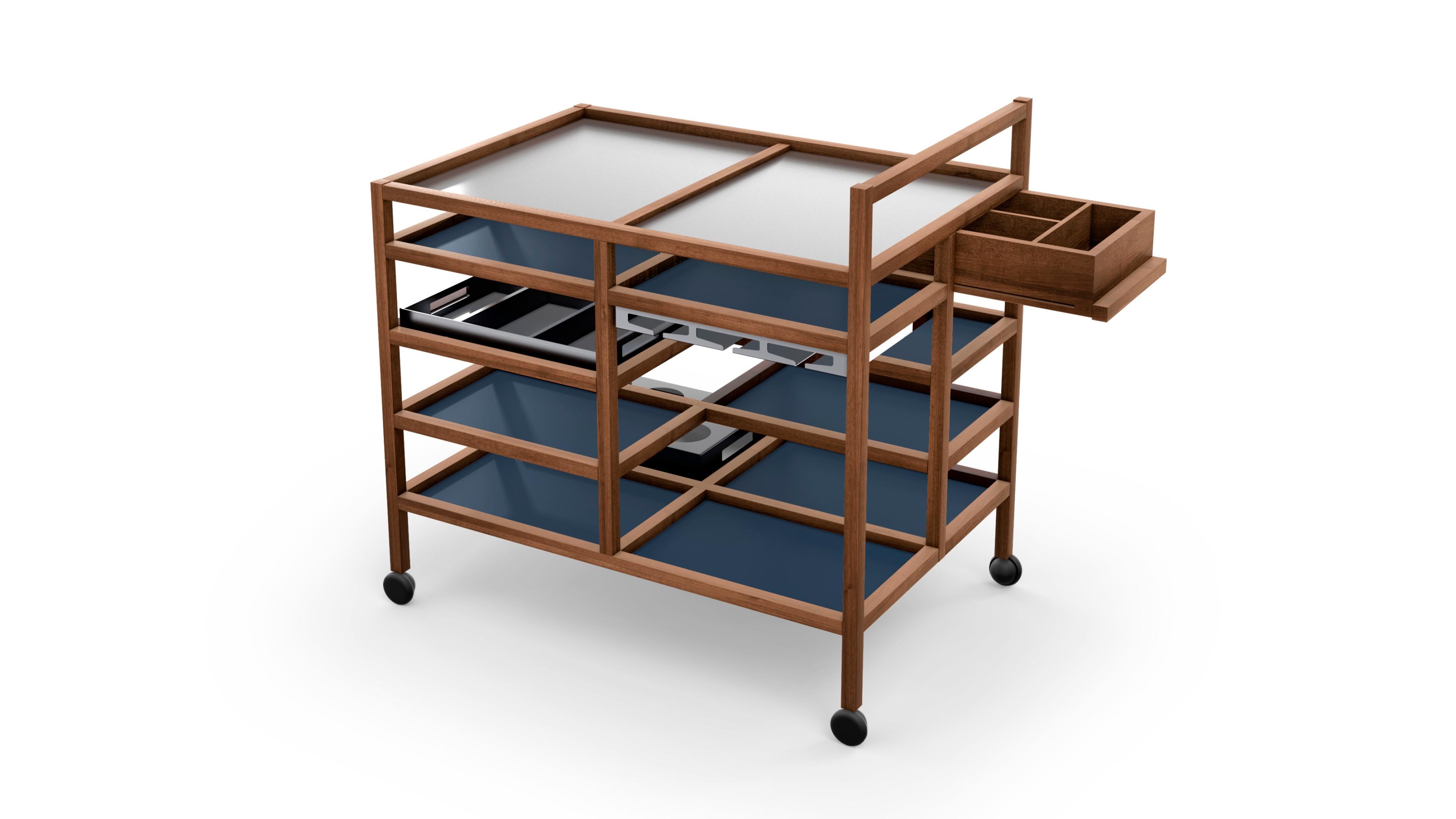 Bodil Kjaer Servierwagen-Accessoires für Cassina im Angebot 7