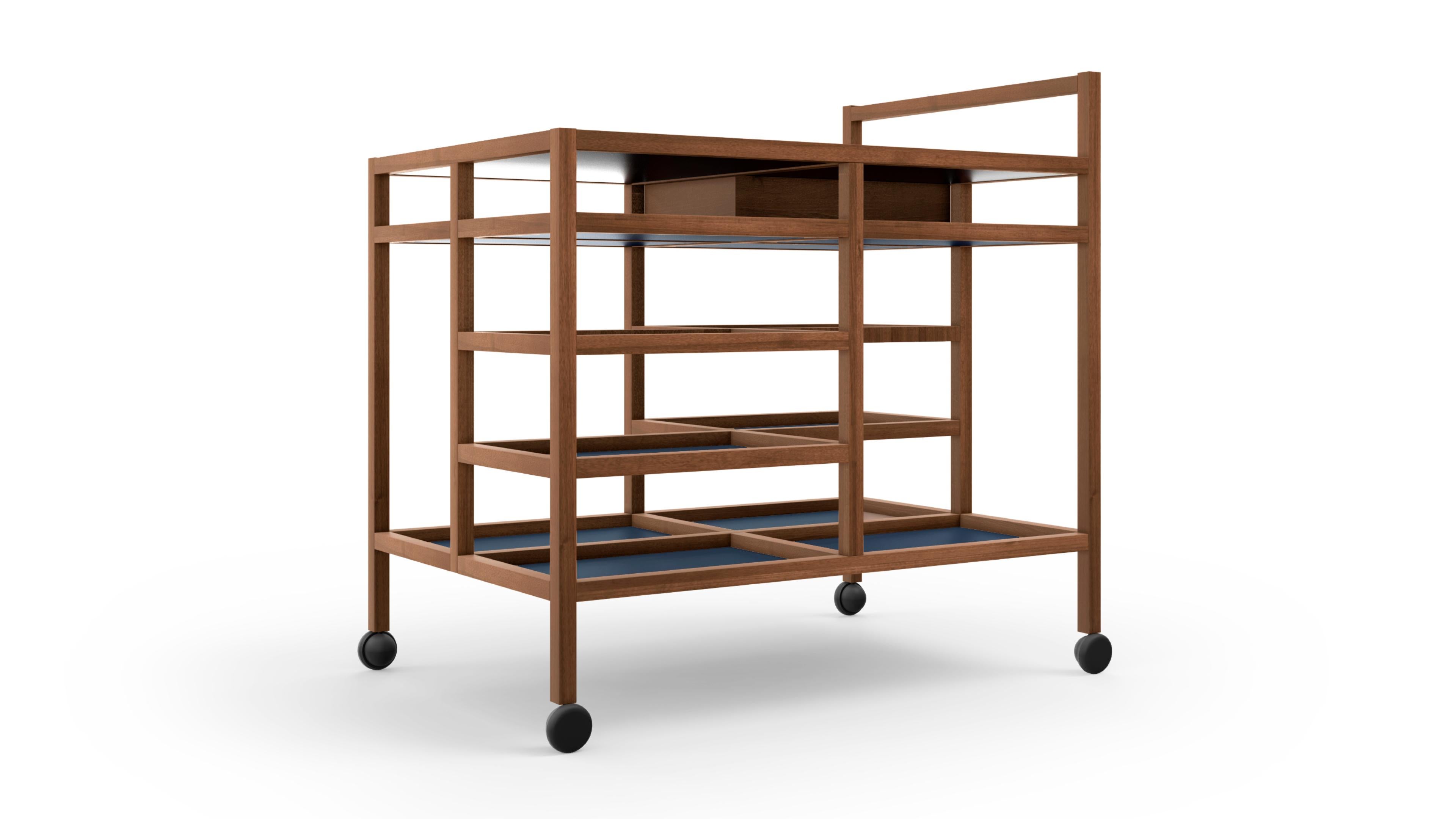 Mid-Century Modern Bodil Kjaer Serving Cart For Cassina For Sale