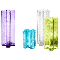 Ensemble de quatre verres soufflés en croix Bodil Kjaer pour Cassina