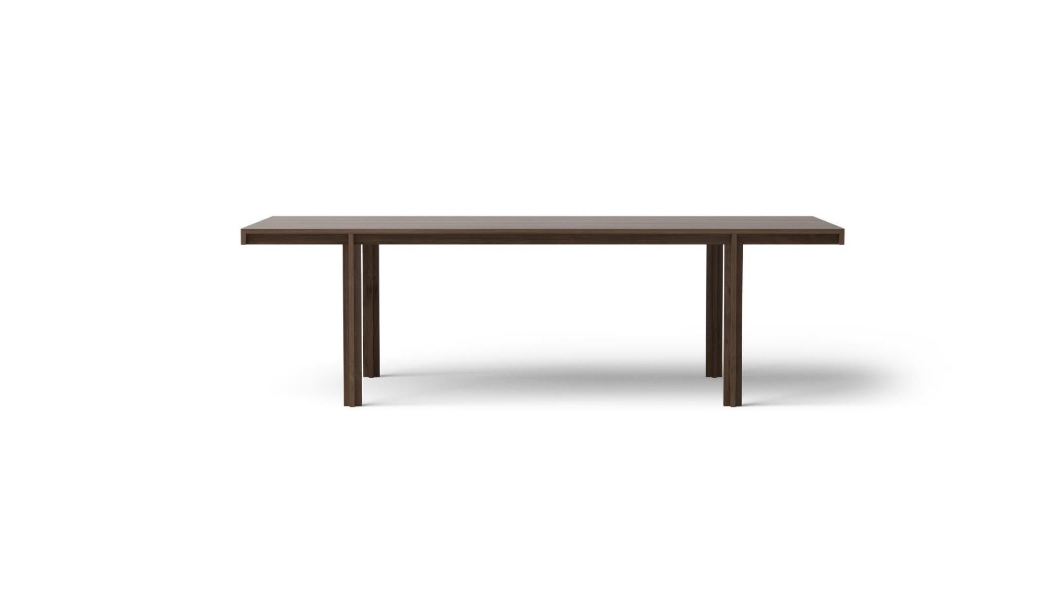 Bodil Kjaer, 1961 Walnut Principal Dining Table For Karakter 

One of the last living mid-century Scandinavian design pioneers and a female pioneer in the field of architecture in her time, Bodil Kjær, conceived her Principal series in 1961 as part