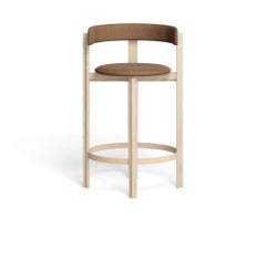 Bodil Kjaer, Weiß gebeizte Eiche Principal Bar Chair für Karakter