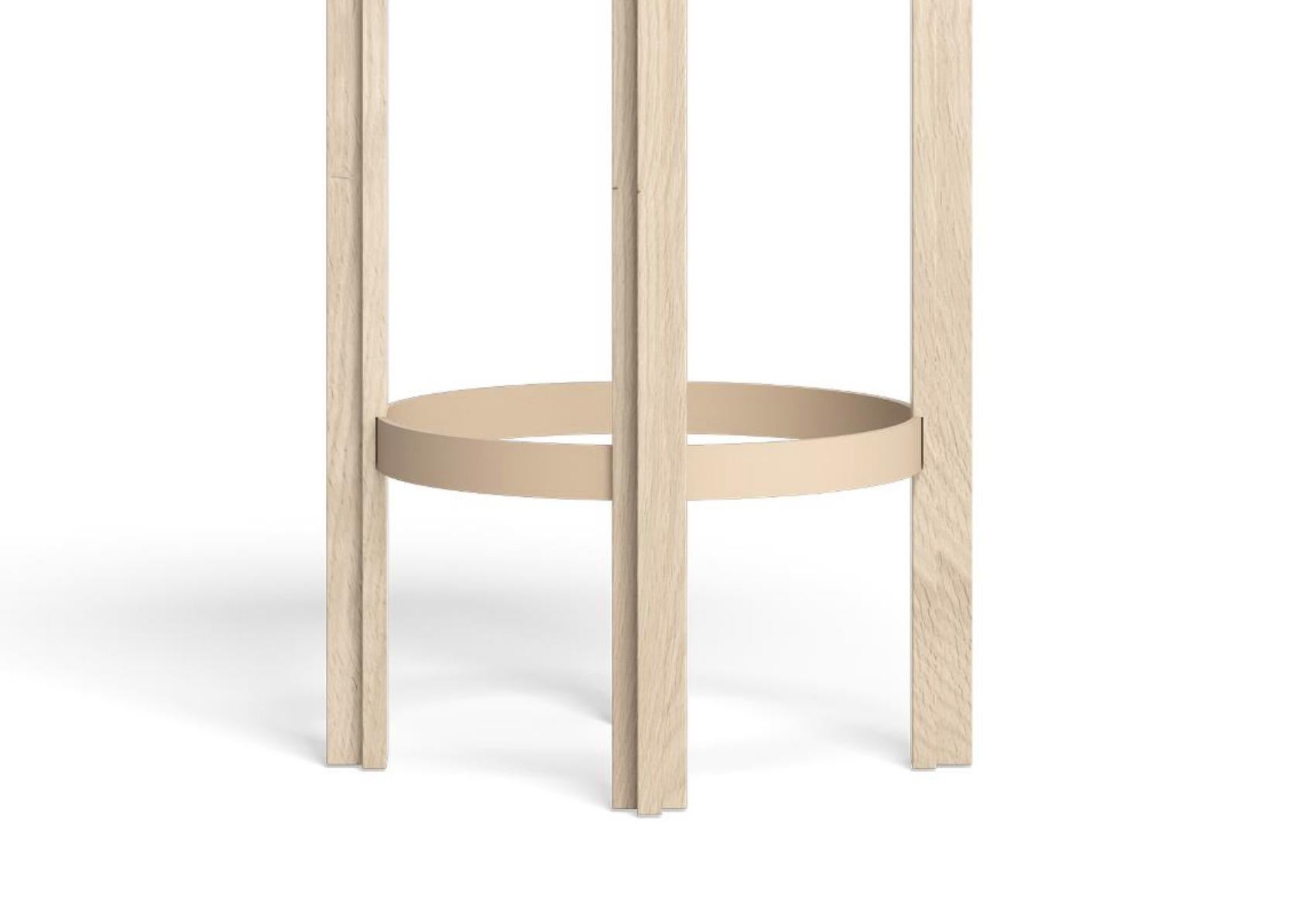 XXI secolo e contemporaneo Sgabello da bar The Principals di Bodil Kjaer in Oak tinto bianco per Karakter in vendita