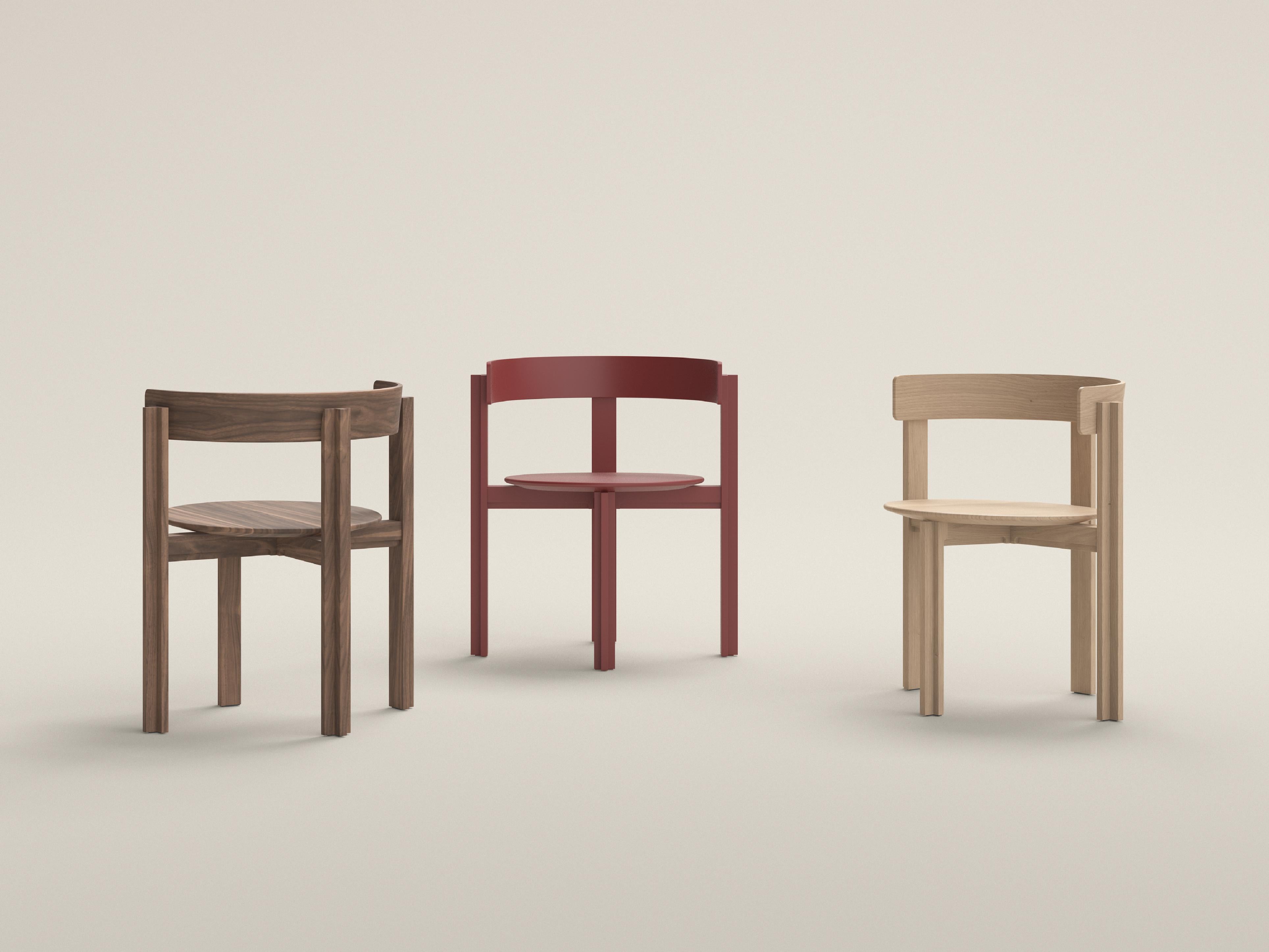 Bodil Kjaers Red Painted Beech Principal Chair All Wood for Karakter For Sale 2