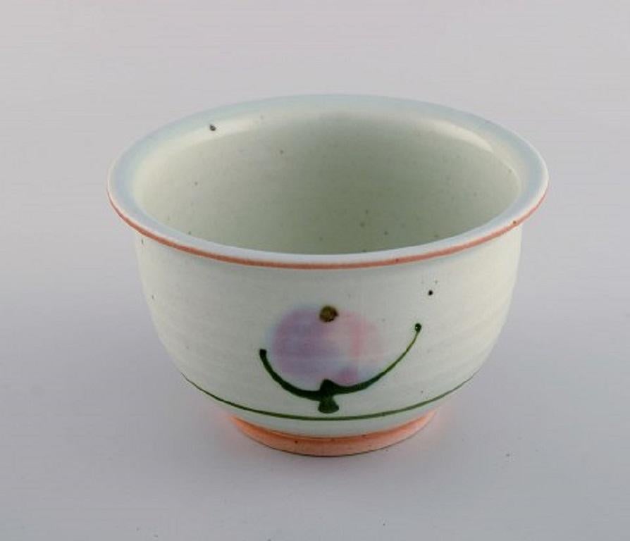 Scandinavian Modern Bodil Manz, Denmark, Unique Bowl in Glazed Ceramics, 1980's