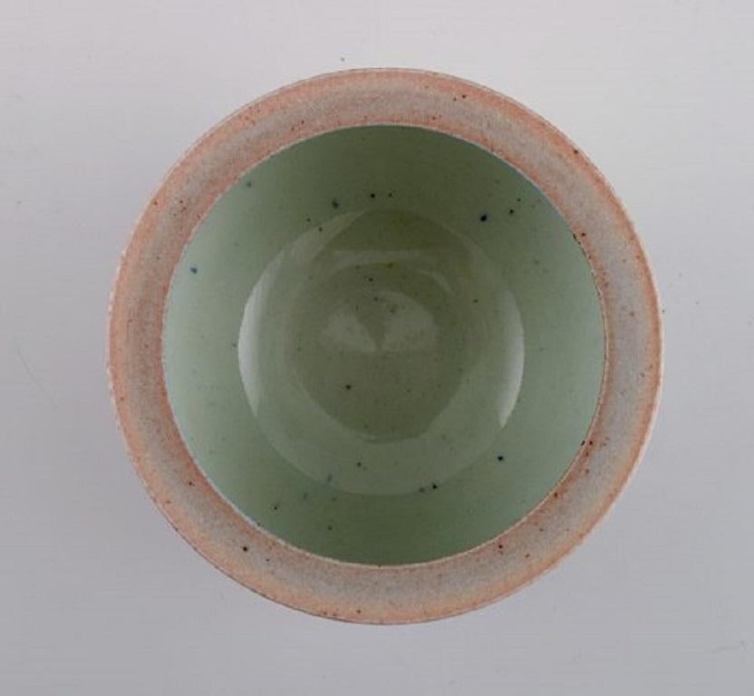 Danish Bodil Manz 'b. 1943', Denmark, Unique Bowl in Glazed Ceramics, 1980's