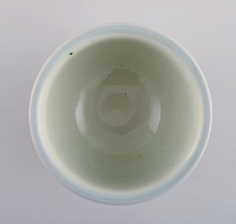 Bodil Manz, Denmark, Unique Bowl in Glazed Ceramics, 1980's In Excellent Condition In Copenhagen, DK